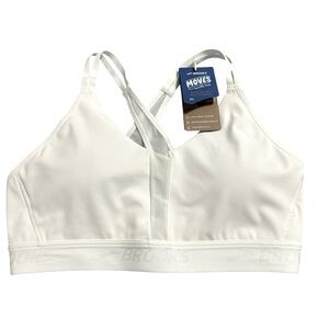 NWT BROOKS “Run Bra Drive Plunge 2.0” Sports Bra White High Impact Size XL